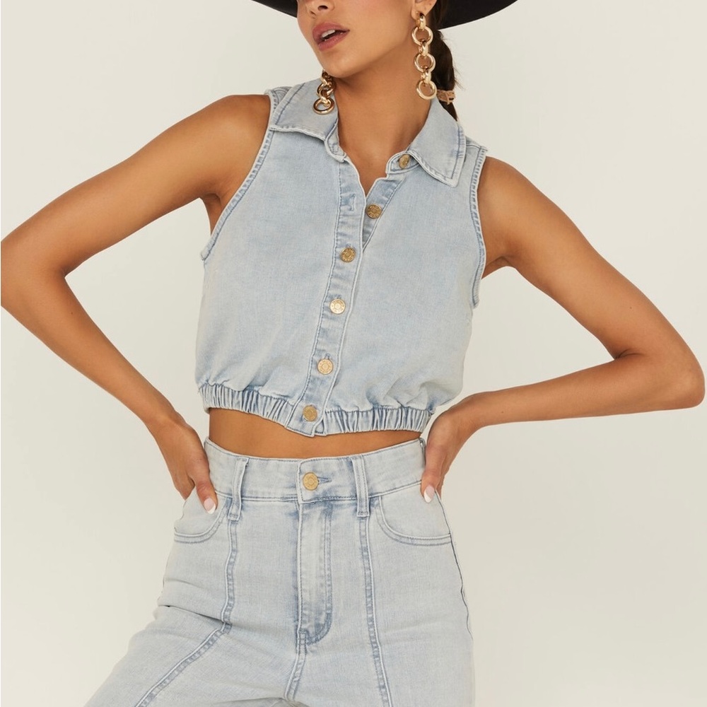 Brand new denim top!